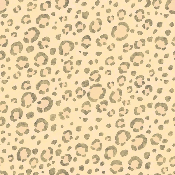 Abstrakt modern leopard sömlös mönster. Djur trendig bakgrund. Beige och svart dekorativ vektor stock illustration för tryck, kort, vykort, tyg, textil. Modern prydnad av stiliserad hud — Stock vektor