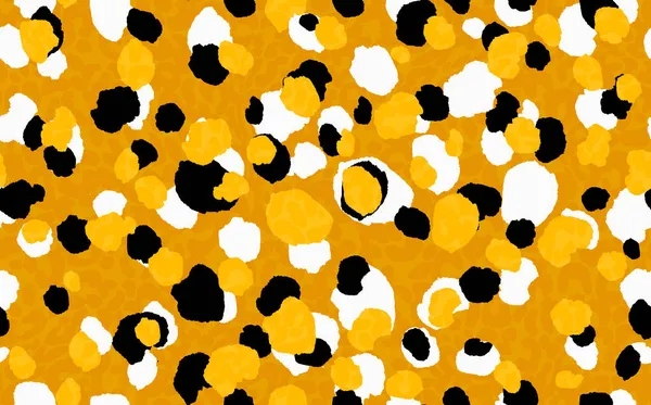 현대의 표범의 거무스름 한 무늬. 동물들은 유행하는 배경이다. 인쇄, 카드, 엽서, 직물, 직물에 대한 검정 색 과 노란색 벡터 주식 삽화. 정형화 된 피부의 현대 의장 식품 — 스톡 벡터
