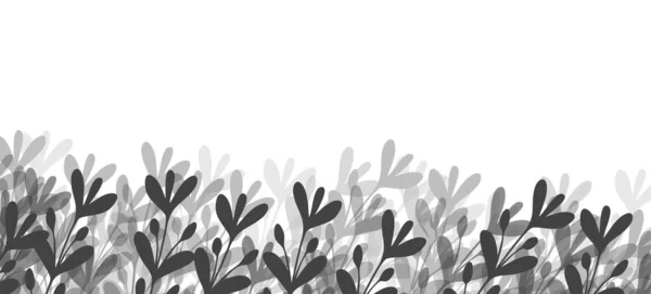 Banner web floreale con foglie esotiche di colore disegnato. Design concettuale della natura. Composizioni floreali moderne con rami estivi. Illustrazione vettoriale sul tema dell'ecologia, natura, ambiente. Copia spazio — Vettoriale Stock