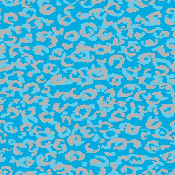 Абстрактный современный леопардовый бесшовный рисунок. Животные модного происхождения. Синий декоративный векторный инвентарь для печати, открытки, открытки, ткани, текстиля. Современный орнамент стилизованной кожи — стоковый вектор