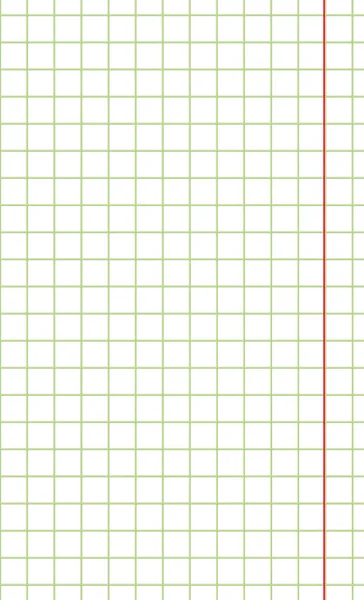 Diagrammpapier. Bedruckbares quadratisches Gitterpapier mit horizontalen farbigen Linien. Geometrischer Hintergrund für die Schule, Texturen, Notizbuch, Tagebuch. Realistisches liniertes Papier Rohgröße Legal — Stockvektor