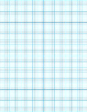 Grafik kağıdı. Renk çizgileri olan basılabilir milimetre ızgara kağıt. Okul için geometrik şablon, teknik mühendislik çizgisi ölçümü. Gerçekçi çizgili boş kağıt boyutu Harf