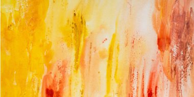 Modaya uygun sarı mermer dokusu. Soyut gökkuşağı suluboya arka plan. Akışkan sanat deseni. Web, poster, kart ve afiş için suluboya vektör çizimi. Pastel renk değişkeni