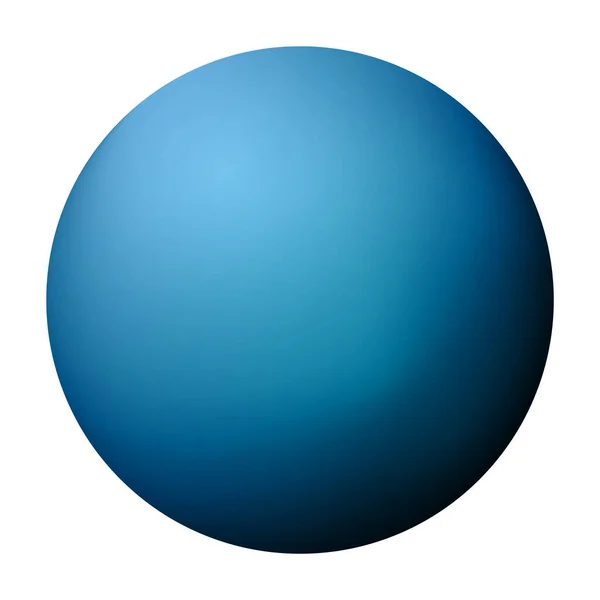 Glasblaue Kugel oder edle Perle. Hochglanz realistische Kugel, abstrakte 3D-Vektorillustration auf weißem Hintergrund. Große Metallblase mit Schatten — Stockvektor