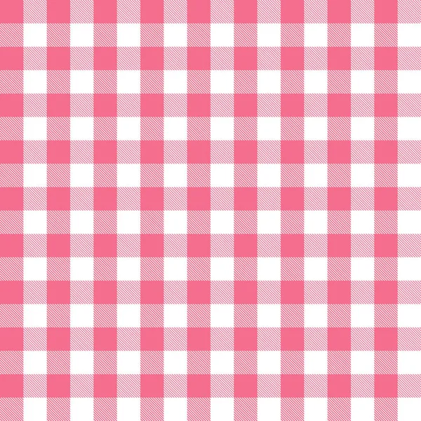 Pink and white Scotland textile seamless pattern. Fabric texture check tartan plaid. Abstract geometric background for cloth, card, fabric. Monochrome graphic repeating design. Modern squared ornament — Stock Vector