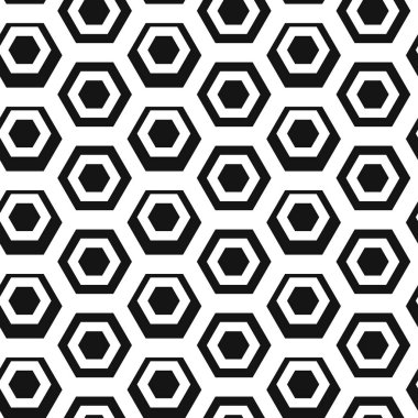 Web sayfası, dokular, kart, poster, kumaş ve tekstil için soyut siyah beyaz desen. Monokrom grafik yinelenen tasarım. Modern minimalist stil kare süslemesi