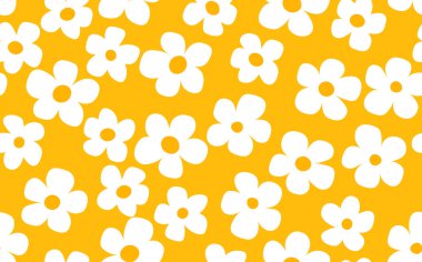 Çiçeksiz, el çizimi renkli çiçekler. Tatlı yaz geçmişi. Modern çiçek kompozisyonları. Duvar kağıdı, poster, kart, kumaş ve tekstil için moda vektör stoku çizimi