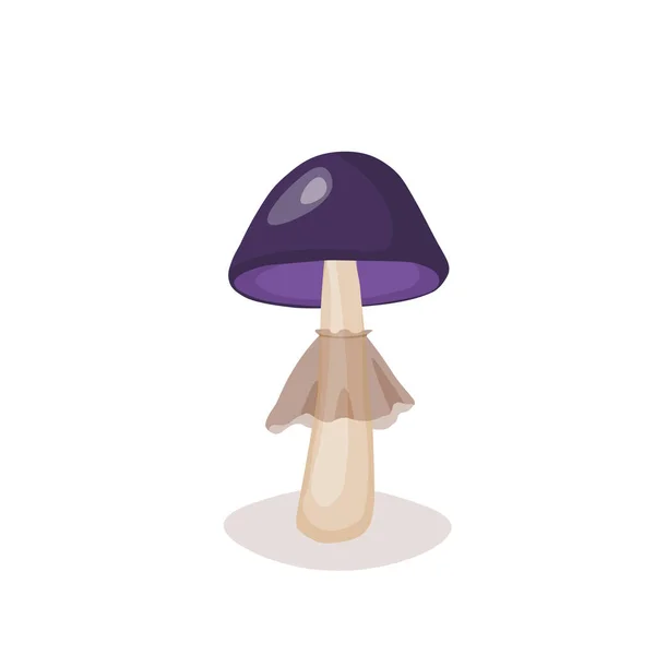 Mushroom icon isolated on white background. Cute fairy mushrooms. Template vector illustration for packaging, banner, card and other design. Food concept — Stock Vector