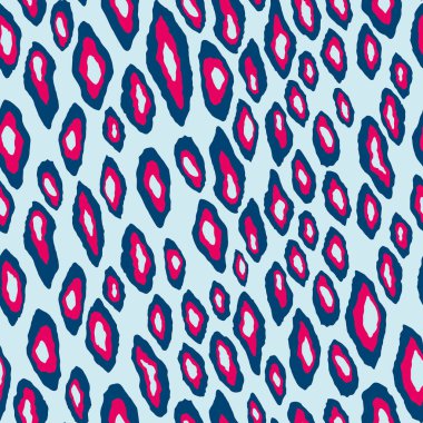 Soyut modern leopar pürüzsüz desen. Hayvanlar modaya uygun arka plan. Baskı, kart, kartpostal, kumaş ve tekstil için renk dekoratif vektör çizimi. Modern stilize cilt süsü