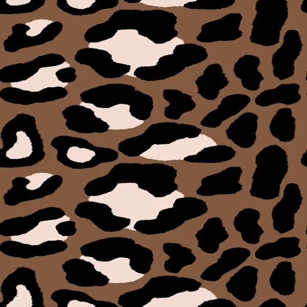 Padrão sem costura de leopardo moderno abstrato. Animais de fundo na moda. Ilustração de estoque de vetor decorativo de cor para impressão, cartão, cartão postal, tecido, têxtil. Ornamento moderno de pele estilizada — Vetor de Stock