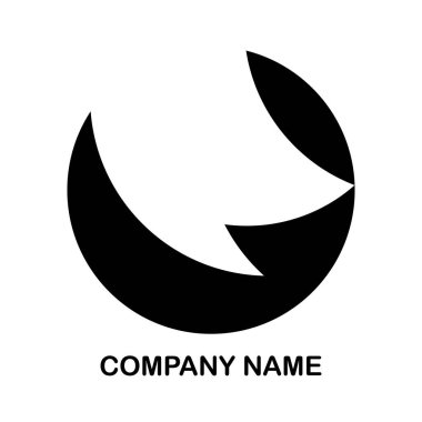 Soyut logo tasarımı. Geometrik monokrom sembolü. İş alfabesi logosu. Siyah ve beyaz renkli monogram vektör çizimi. Şirket markalaşması için yaratıcı bir çizgi