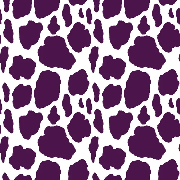 Abstract modern leopard seamless pattern. Animals trendy background. Purple and white decorative vector stock illustration for print, card, postcard, fabric, textile. Modern ornament of stylized skin — Stock Vector