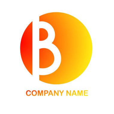 B harfi logo tasarımı. Geometrik monokrom sembolü. İş alfabesi logosu. Altın renkli monogram vektör çizimi. Şirket markalaşması için yaratıcı bir çizgi