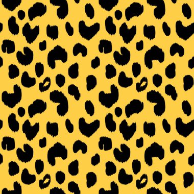 Soyut modern leopar pürüzsüz desen. Hayvanlar modaya uygun arka plan. Baskı, kart, kartpostal, kumaş ve tekstil için renk dekoratif vektör çizimi. Modern stilize cilt süsü