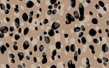 Soyut modern leopar pürüzsüz desen. Hayvanlar modaya uygun arka plan. Baskı, kart, kartpostal, kumaş ve tekstil için renk dekoratif vektör çizimi. Modern stilize cilt süsü