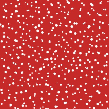 Soyut el boğma polka noktaları arka plan. Beyaz daireli kırmızı noktalı, pürüzsüz desen. Davetiye, poster, kart, el ilanı, tekstil, kumaş için şablon tasarımı