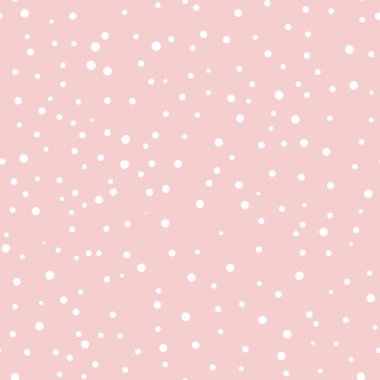 Soyut el boğma polka noktaları arka plan. Pembe noktalı, beyaz daireli, pürüzsüz desen. Davetiye, poster, kart, el ilanı, tekstil, kumaş için şablon tasarımı