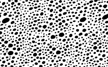 Soyut modern leopar pürüzsüz desen. Hayvanlar modaya uygun arka plan. Baskı, kart, kartpostal, kumaş ve tekstil için siyah beyaz vektör stok çizimi. Modern stilize cilt süsü