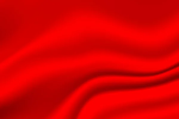 Jedwabne czerwone tło. Abstrakcyjny wzór wektora z przestrzenią kopiowania. Fala płynna tekstury, gładka draperia tapety. Tkanina ślubna, satyna. Wavy projekt baner, karta, pocztówka, tło — Wektor stockowy