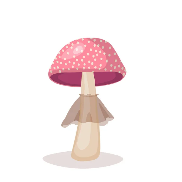 Mushroom icon isolated on white background. Cute fairy mushrooms. Template vector illustration for packaging, banner, card and other design. Food concept — Stock Vector
