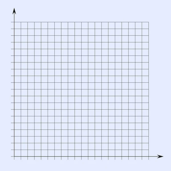 Grid papier. Wiskundige grafiek. Cartesisch coördinatenstelsel met x-as, y-as. Vierkante achtergrond met kleurlijnen. Geometrische patroon voor school, onderwijs. blanco gelinieerd op transparante achtergrond — Stockvector