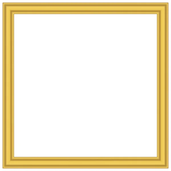 Marco de madera vintage de oro cuadrado para su diseño. Cubierta vintage. Lugar para el texto. Vintage oro antiguo hermosos marcos rectangulares para pinturas o fotografías. Plantilla vector ilustración — Vector de stock