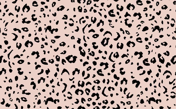 Abstract modern leopard seamless pattern. Animals trendy background. Beige and black decorative vector stock illustration for print, card, postcard, fabric, textile. Modern ornament of stylized skin — Stock Vector