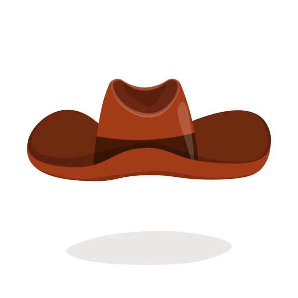 Cowboy hatt isolerat element. Vektor ritning illustration för ikon, spel, förpackning, banner. Vilda västern, västra, cowboykonceptet — Stock vektor
