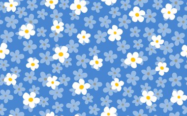 Çiçeksiz, el çizimi renkli çiçekler. Tatlı yaz geçmişi. Modern çiçek kompozisyonları. Duvar kağıdı, poster, kart, kumaş ve tekstil için moda vektör stoku çizimi