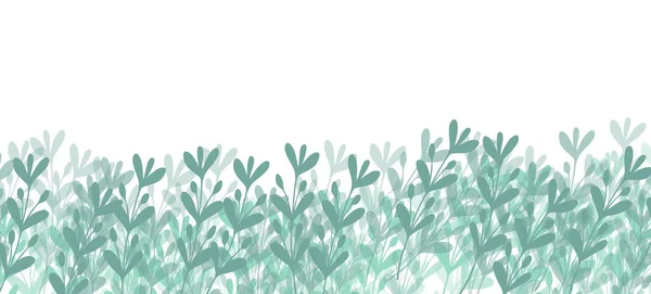 Banner web floreale con foglie esotiche di colore disegnato. Design concettuale della natura. Composizioni floreali moderne con rami estivi. Illustrazione vettoriale sul tema dell'ecologia, natura, ambiente. Copia spazio — Vettoriale Stock
