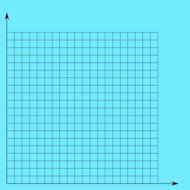 Şebeke kağıdı. Matematiksel grafik. X eksenli, y eksenli kartezyen koordinat sistemi. Renk çizgileri olan kare arkaplan. Okul ve eğitim için geometrik model. Şeffaf arkaplanda boş bırakılmış