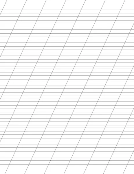 Diagrammpapier. Bedruckbares liniertes Gitterpapier mit farbigen horisontalen, diagonalen Linien. Geometrisches Muster für die Schule, schräges Notizbuch. Realistisch liniertes Papier im Rohformat Letter. Übungs-Seite für Kalligraphie — Stockvektor