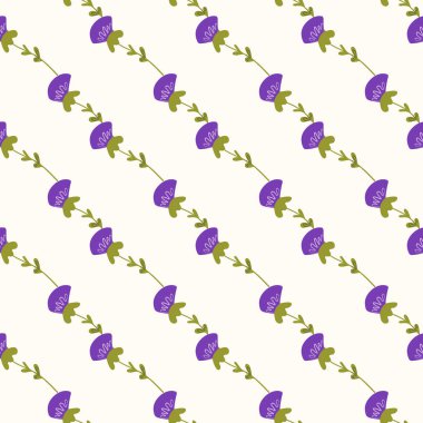 Geleneksel halk sanatları süslerine dayanan kusursuz çiçek desenleri. Işıklı arka planda renkli çiçekler. İskandinav tarzı. İsveç İskandinav tarzı. Vektör çizimi. Basit minimalist desen