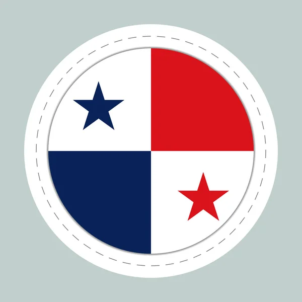 パナマの旗のステッカーボール 丸い球 テンプレートアイコン 国のシンボル 光沢のある現実的なボール 3D抽象的なベクトルイラスト 大きなバブル — ストックベクタ