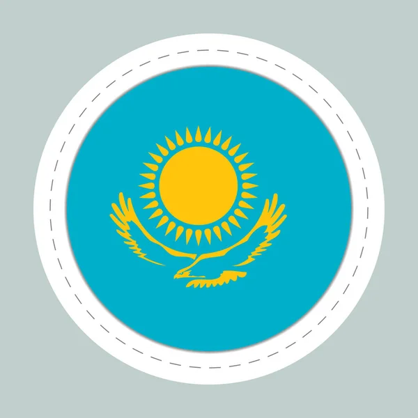 Pelota Adhesiva Con Bandera Kazajstán Esfera Redonda Icono Plantilla Símbolo — Archivo Imágenes Vectoriales