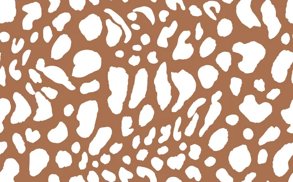Абстрактный Современный Леопардовый Бесшовный Рисунок Животные Модного Происхождения Белые Бежевые — стоковый вектор