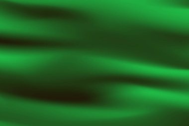 İpek yeşili arka plan. Kopya uzayı ile soyut vektör deseni. Sıvı dalga dokusu, pürüzsüz örtü duvar kağıdı. Düğün kumaşı, saten. Pankart, kart, kartpostal, arkaplan için dalgalı tasarım