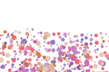 Renkli arka plan, daireli renkli vektör dokusu. Sıçrama efekti pankartı. Bulanık yağmur damlaları içeren parlak gümüş nokta çizimi. Web sayfası, afiş, poster, kart deseni