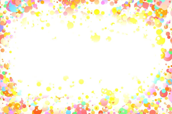 Ελαφρύ πολύχρωμο φόντο, πολύχρωμη διανυσματική υφή με κύκλους. Σπλας εφέ πανό. Αφηρημένη απεικόνιση με θολές σταγόνες βροχής. Πλαίσιο για την ιστοσελίδα, banner, αφίσα, κάρτα. Αντιγραφή χώρου — Διανυσματικό Αρχείο