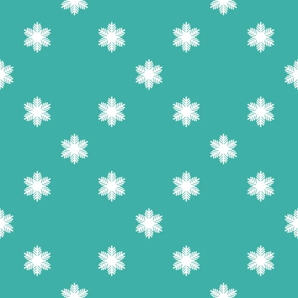 Patrón sin costuras de invierno con copos de nieve blancos sobre fondo azul. Ilustración vectorial para tela, papel tapiz textil, carteles, papel de regalo. Ilustración vectorial Navidad. Nieve cayendo — Vector de stock