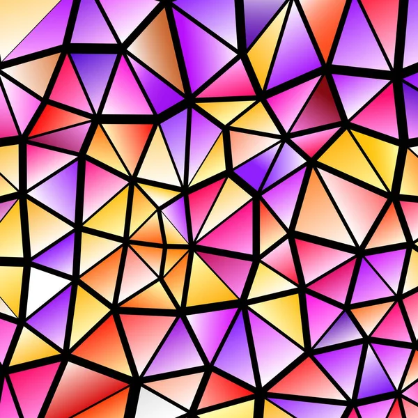 Arco-íris poligonal fundo mosaico. Ilustração abstrata do vetor poli baixo. Padrão triangular em estilo de meio-tom. Modelo de design de negócios geométrico com triângulo para cartaz, banner, cartão, folheto — Vetor de Stock