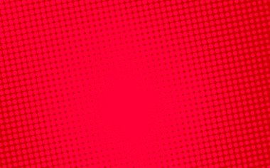 Pop Art yaratıcı konsept renkli çizgi roman dergisi kapağı. Puantiyeli kırmızı arka plan. Çizgi film yarım ton retro modeli. Poster, kart, pankart için soyut noktalı tasarım