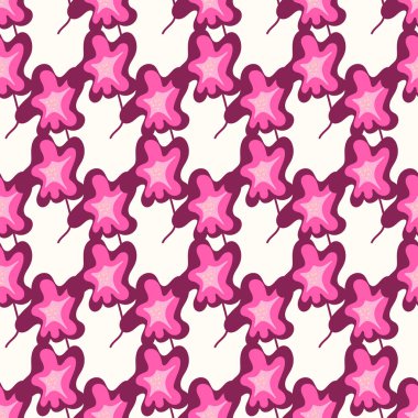 Geleneksel halk sanatları süslerine dayanan kusursuz çiçek desenleri. Işıklı arka planda renkli çiçekler. İskandinav tarzı. İsveç İskandinav tarzı. Vektör çizimi. Basit minimalist desen