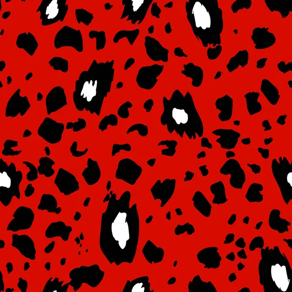 Абстрактний сучасний безшовний візерунок леопарда. Тварини модний фон. Кольорова декоративна векторна стокова ілюстрація для друку, листівки, тканини, текстилю. Сучасний орнамент стилізованої шкіри — стоковий вектор