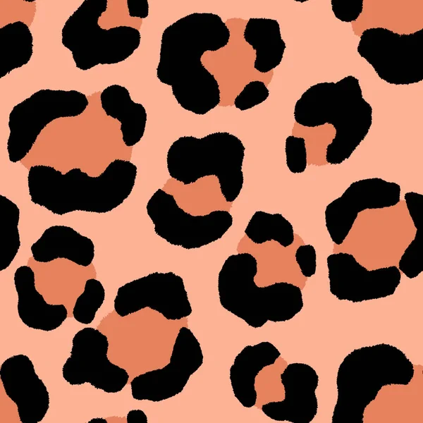 Abstract modern leopard seamless pattern. Animals trendy background. Color decorative vector stock illustration for print, card, postcard, fabric, textile. Modern ornament of stylized skin — Stock vektor