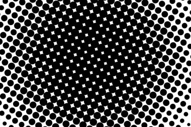 Pop Art yaratıcı konsept renkli çizgi roman dergisi kapağı. Polka siyah ve beyaz arkaplanı noktalar. Çizgi film yarım ton retro modeli. Poster, kart, pankart için soyut şablon tasarımı