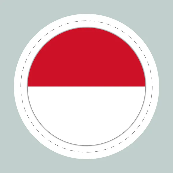 Bola stiker dengan bendera Monaco. Bulat bola, ikon templat. Simbol nasional. Glossy realistis bola, 3D abstrak vektor ilustrasi. Gelembung besar - Stok Vektor