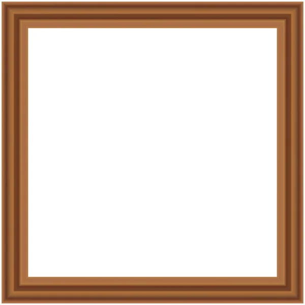 Vierkant gouden vintage houten frame voor uw ontwerp. Vintage dekmantel. Plaats voor tekst. Vintage antiek goud prachtige rechthoekige frames voor schilderijen of foto 's. Template vector illustratie — Stockvector