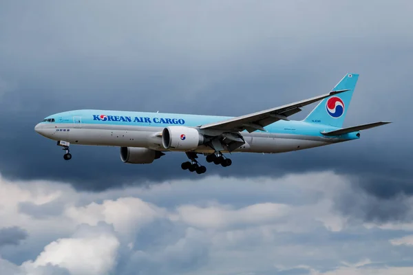 Francfort Allemagne Juin 2017 Avion Cargo Korean Air Aéroport Transport — Photo