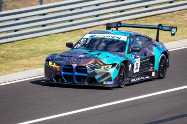 Mogyorod, Hungary - July 9, 2022: BMW M4 GT3. Motorsport and racing. Sport car and supercar. Action Photography.